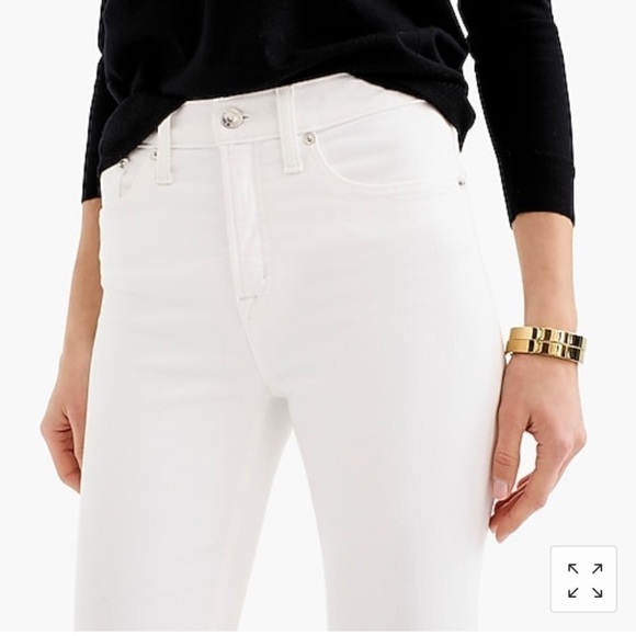 J. Crew Petite High Rise Toothpick Jeans White E2268 - Picture 2 of 9